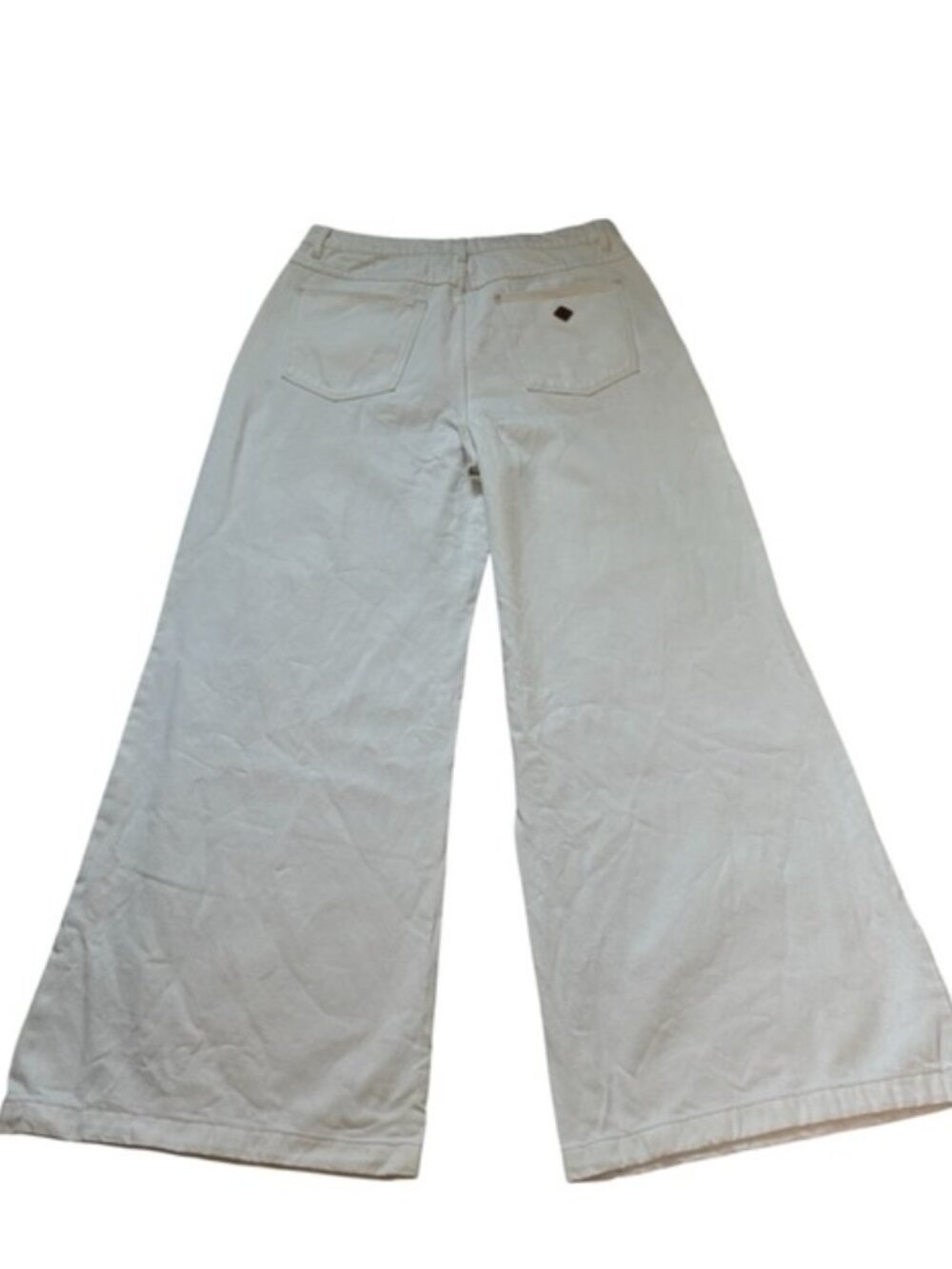 Abrand White Barrel Leg Jeans Womens Size 33 High Rise Full Length Denim - Picture 3 of 14